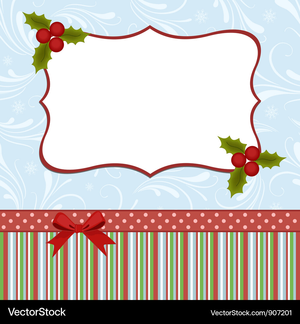 Blank template for christmas greetings card Vector Image