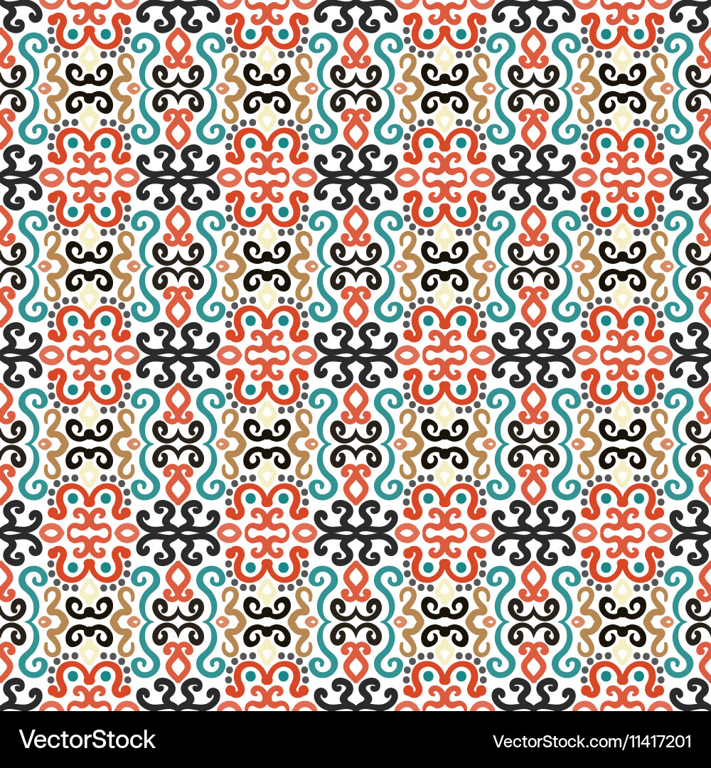 Bright curly pattern vector image
