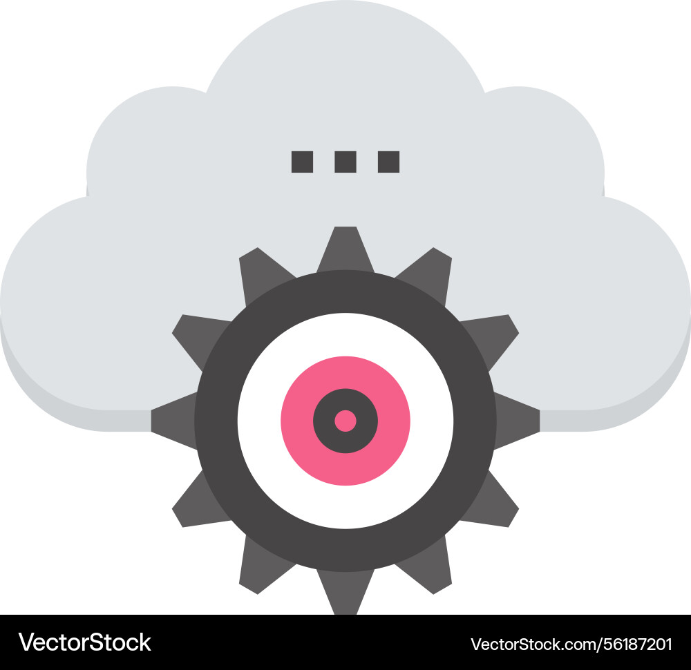 Cloud computing flat web icon Cloud computing flat web icon vector image