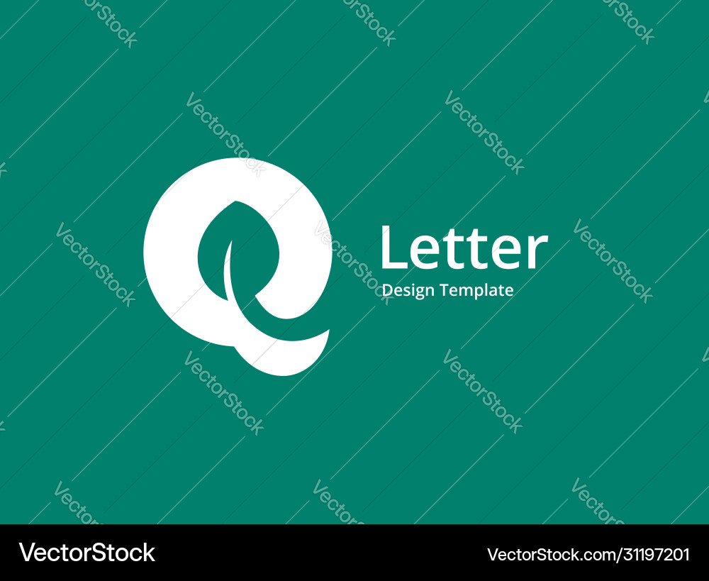 Letter q eco Blätter Logo-Icon Design Vorlage Letter q eco Blätter Logo-Icon Design Vorlage vektorbild