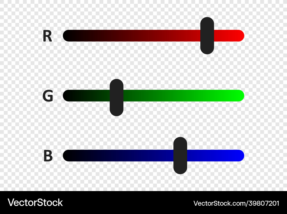 RGB Color Indicator Ruler Bar vector image