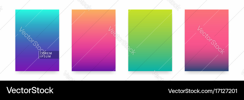 Soft color gradient modern light background set Vector Image
