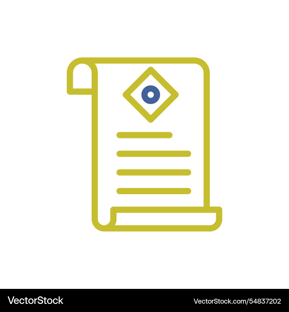 Ancient scroll icon concept of history knowledge Vector Image
