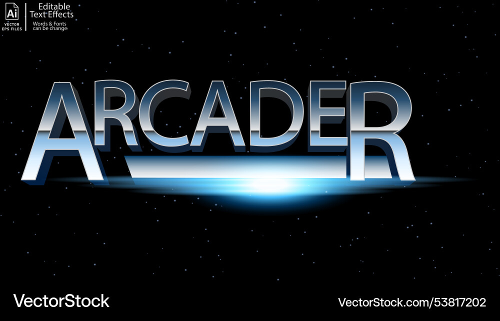 Arcader text effects Arcader text effects vector image