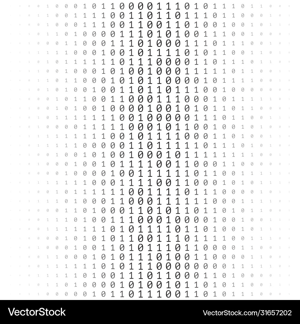 Binary Number Texture Vector Image