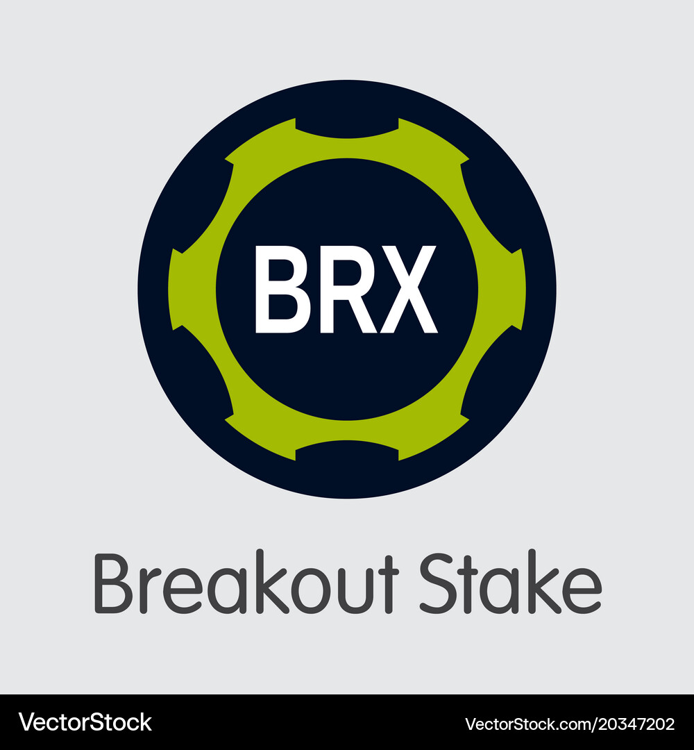 Breakout stake - crypto currency coin symbol – Royalty-Free Vector |  VectorStock