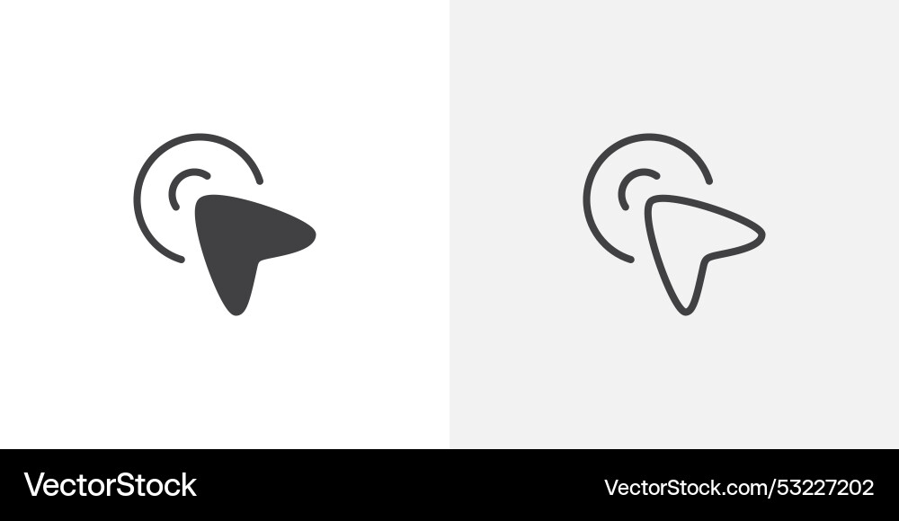 Click icon flat and simple set design Click icon flat and simple set design vector image