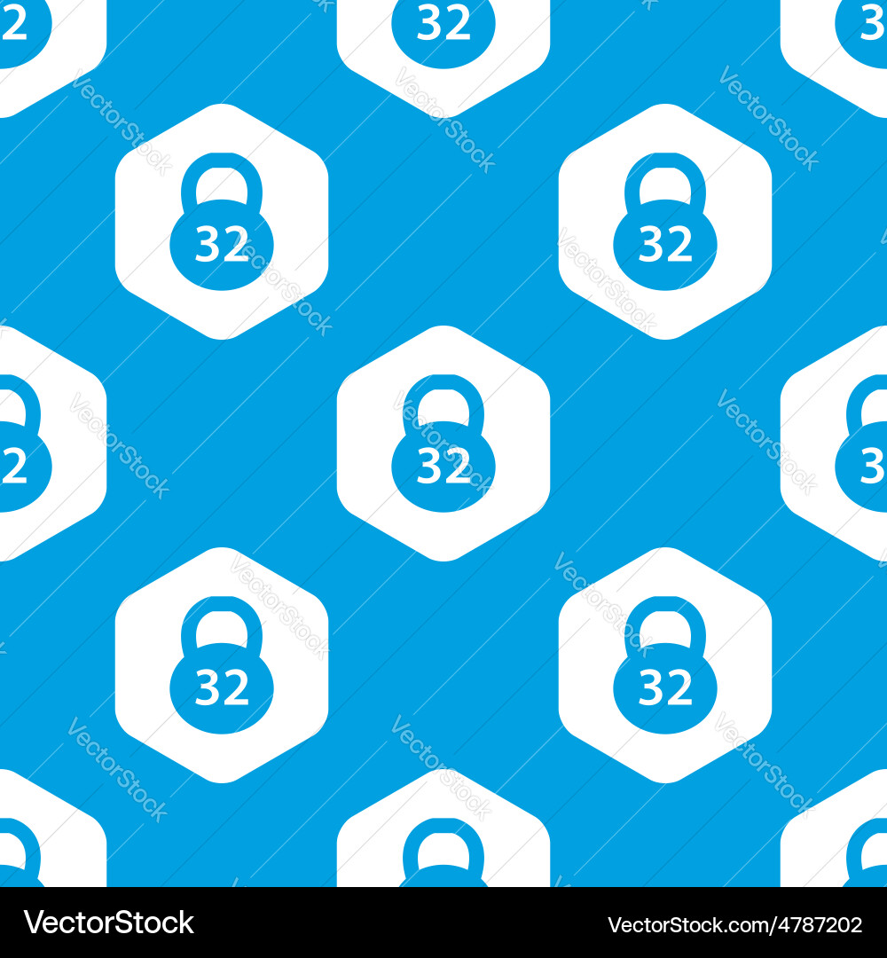 Dumbbell hexagon pattern vector image