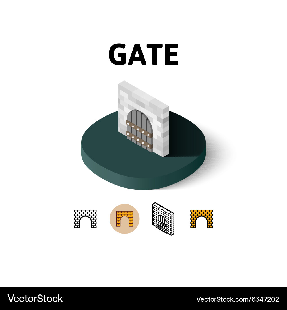 Gate icon in different style Vector Image