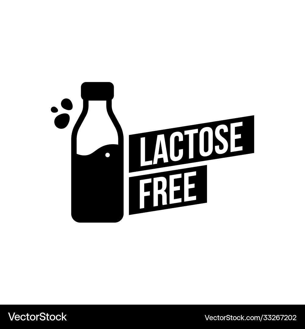 Lactose free icon vector image