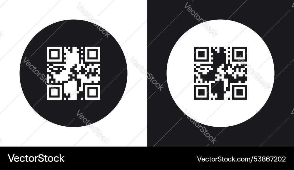 Qr code icon set Vector Image