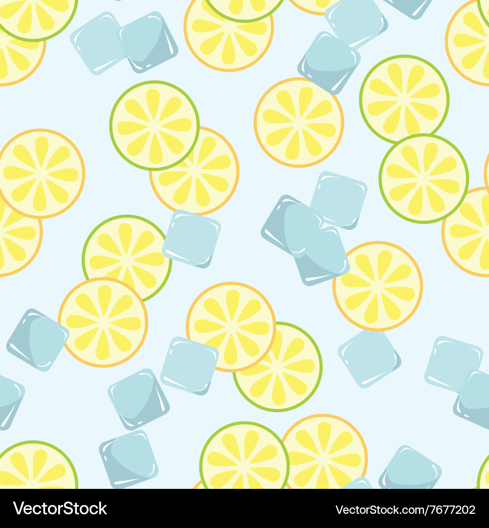 Seamless pattern with slice of lime Royalty Free Vector