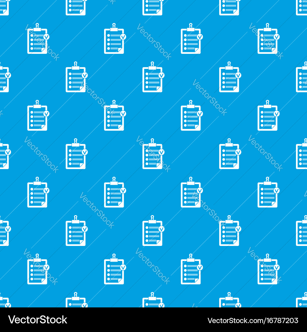Check list pattern seamless blue Vector Image