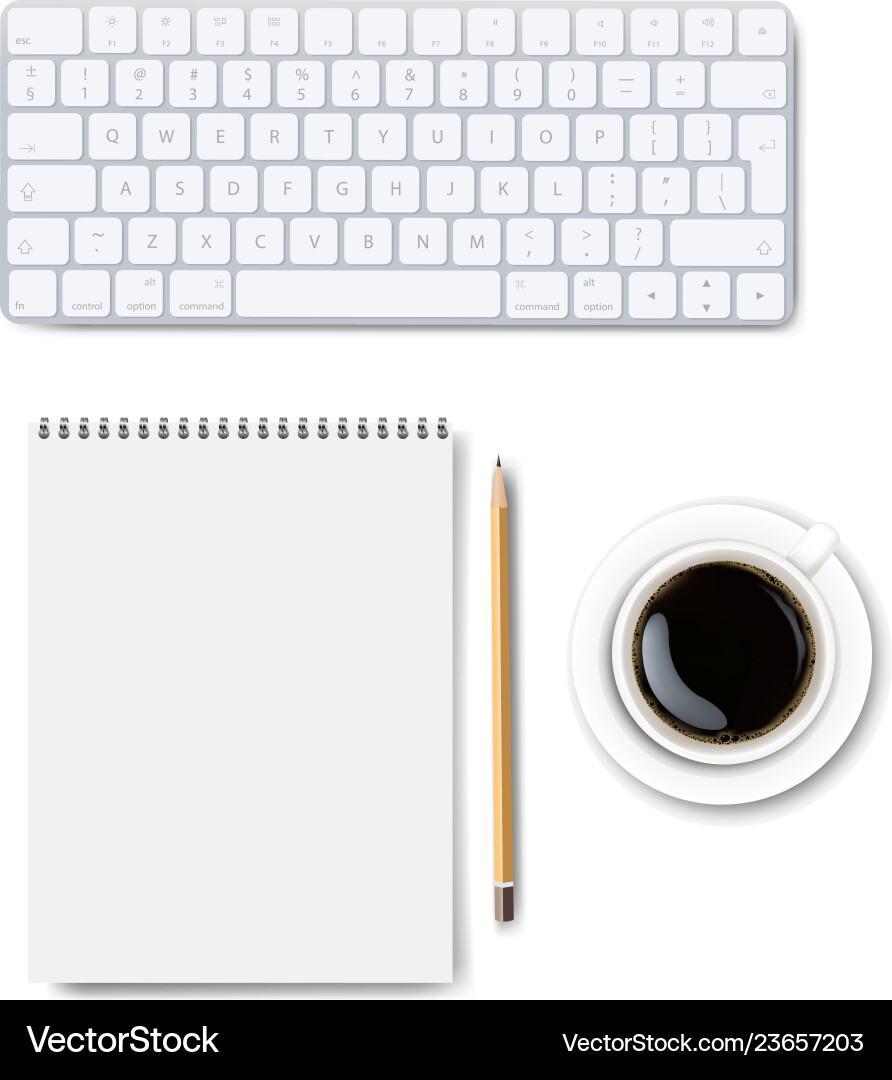 Computer keyboard set isolated background Computer keyboard set isolated background Vector Image