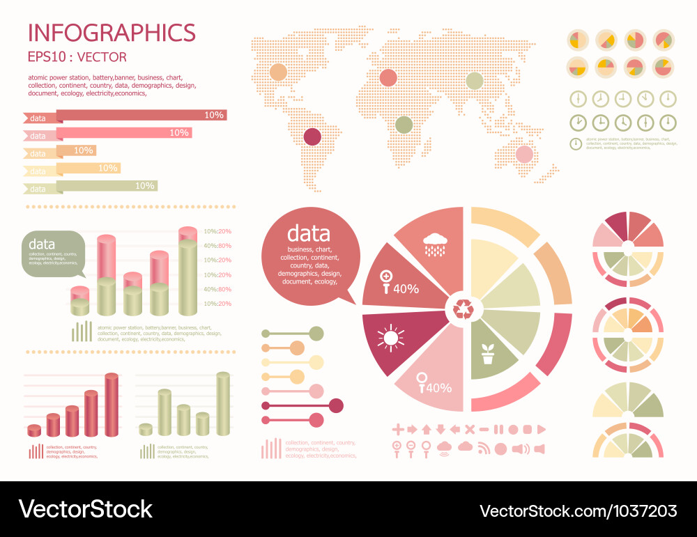Data Visualization Icons - Set vector image