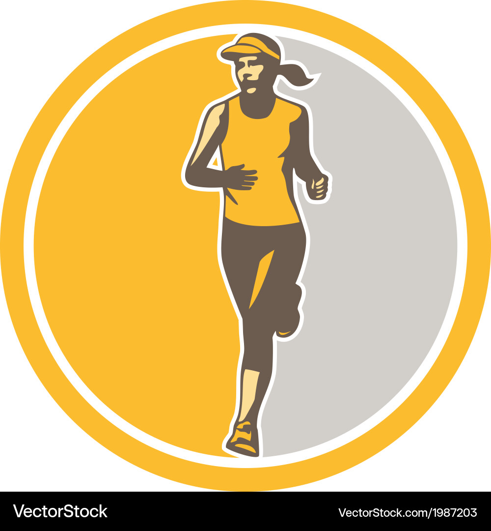 Female Runner Marathon vector image