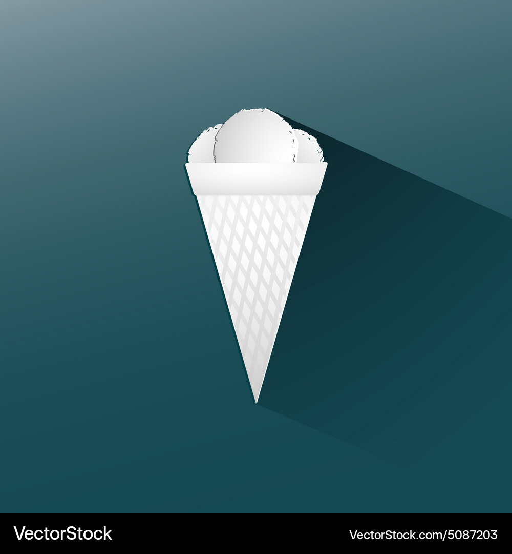 Flat icon ice cream with shadow Vector Image