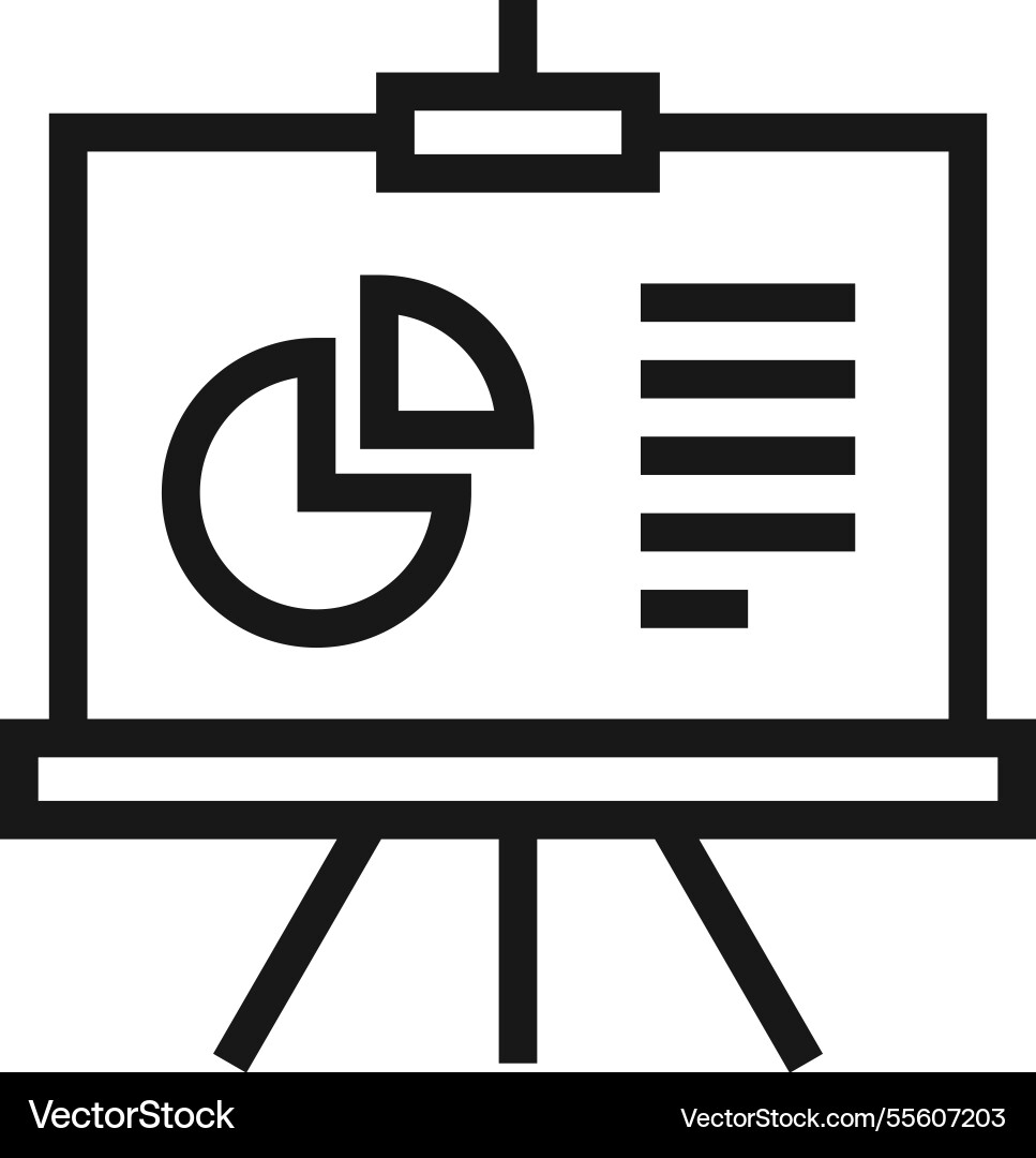 Presentation flat line web icon concept Presentation flat line web icon concept vector image