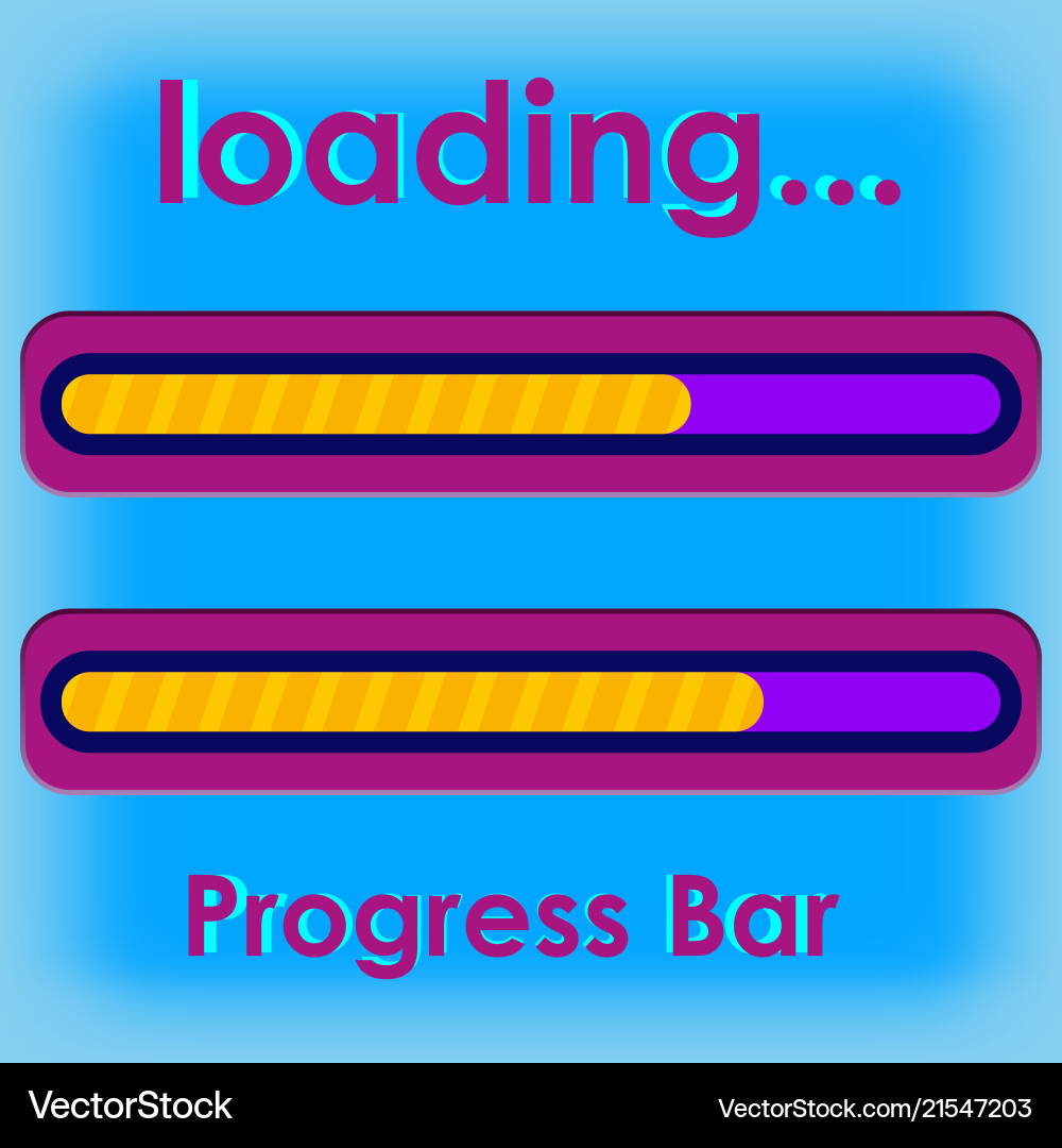 Progress loading bar a blue Progress loading bar a blue vector image