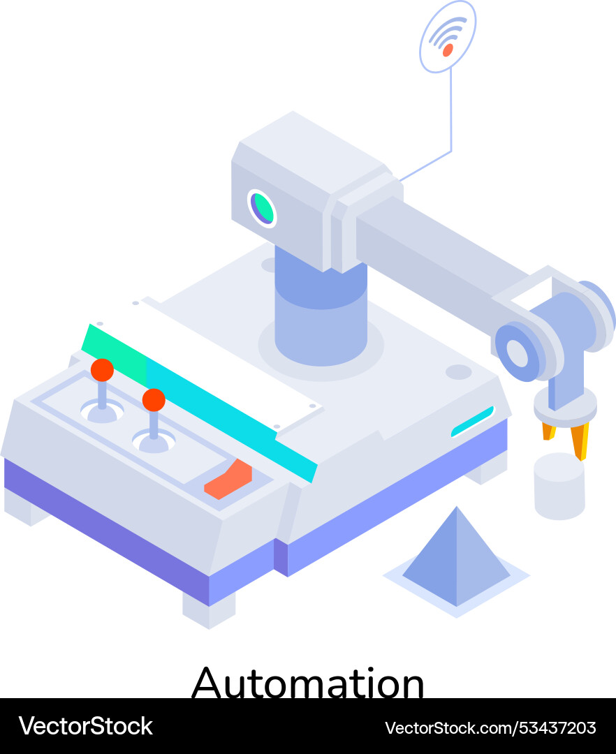 Webautomation icon in isometric style vector image