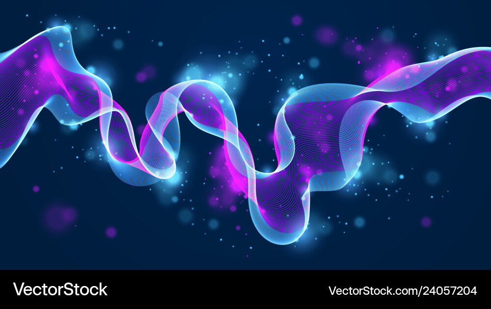 3D Particle Flow Sound Wave vector image