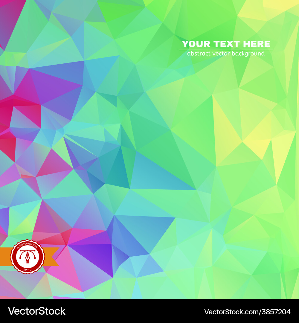 Abstract colorful triangles background Vector Image