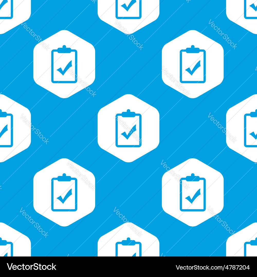 Accepted hexagon pattern Vector Image