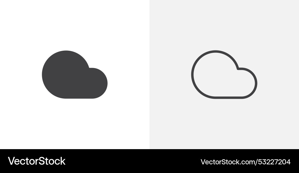 Cloud icon flat and simple set design Cloud icon flat and simple set design vector image