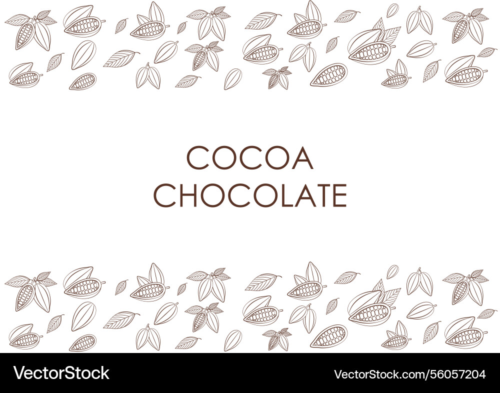 Cocoa template frame Cocoa template frame Vector Image