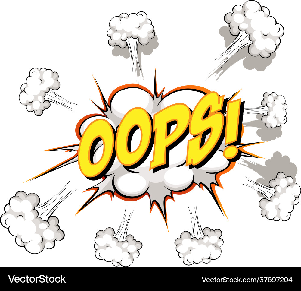 Comic Sprachblase mit oops Text Comic Sprachblase mit oops Text vektorbild