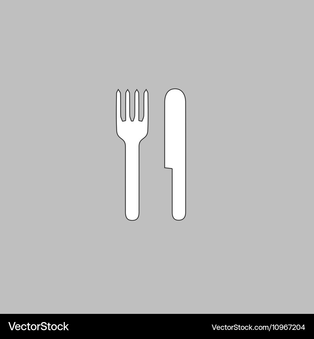 Fork and knife computer symbol Vector Image