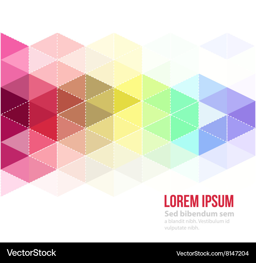 Geometric Color Triangle Background Vector Image
