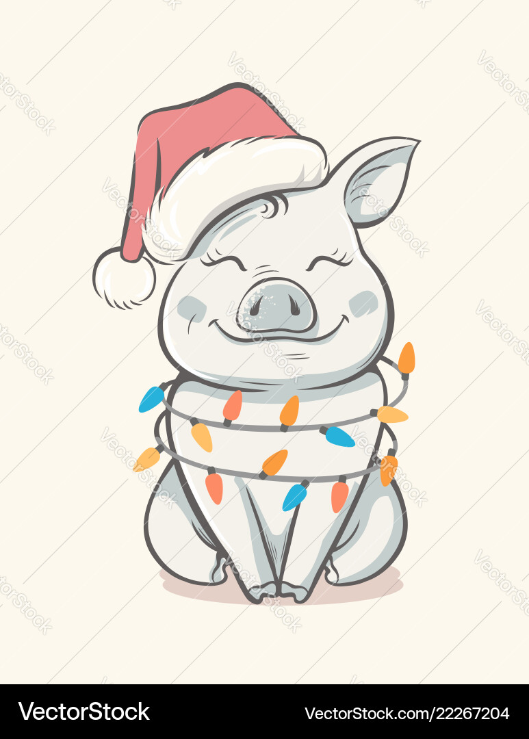 Pig symbol 2019 new year Pig symbol 2019 new year vector image