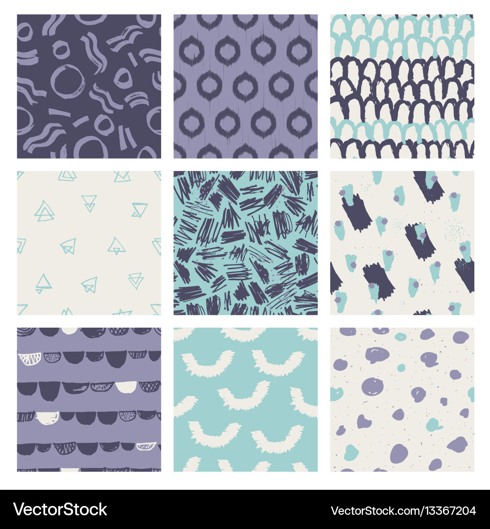 Trendy Pattern Collection Vector Image