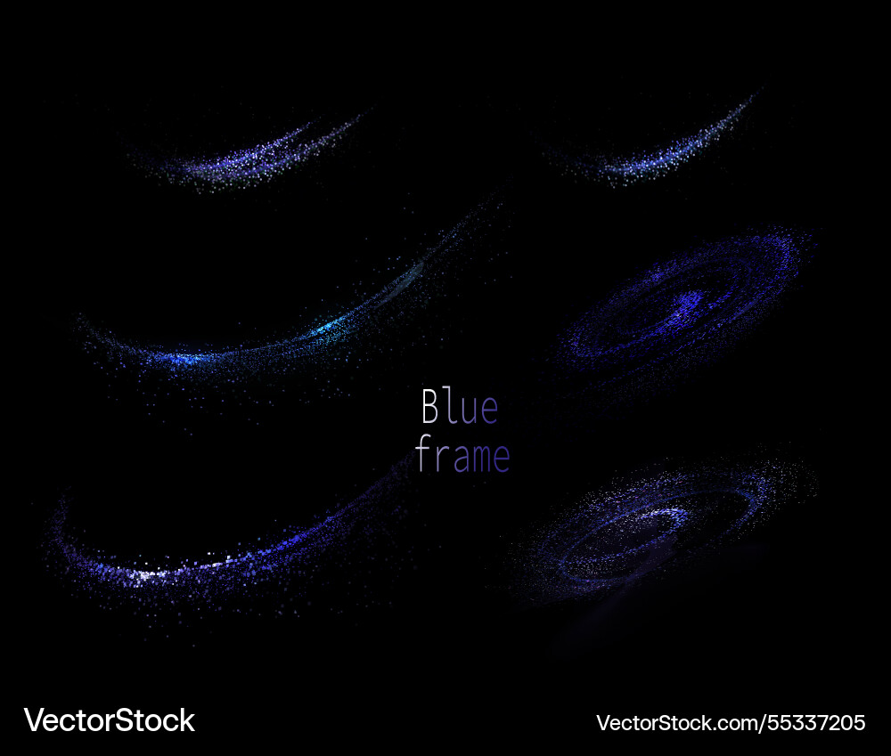 A separate design element is blue set of curls A separate design element is blue set of curls vector image