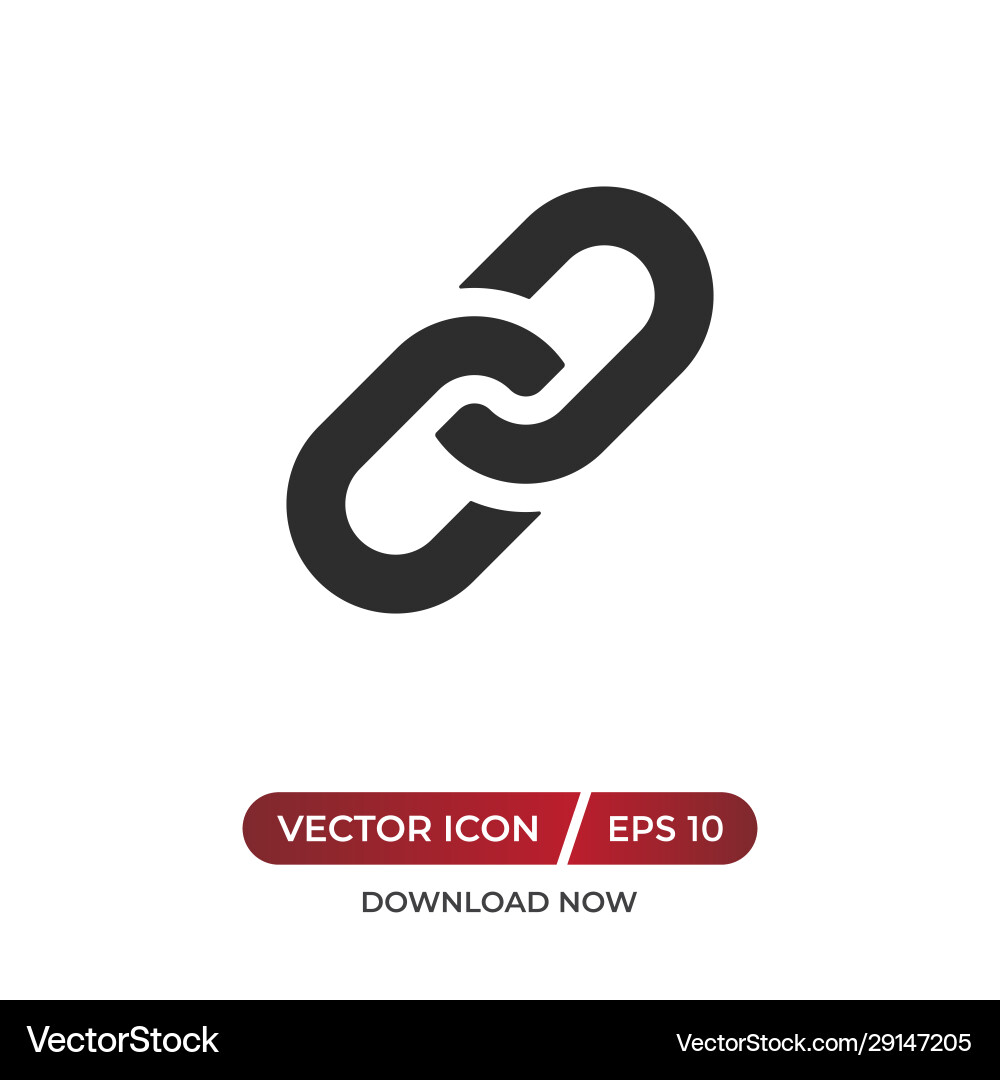 Chain Link Icon - Hyperlink Connection Royalty Free Vector