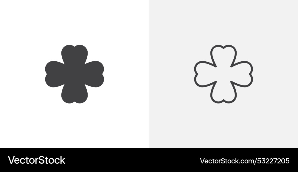 Clover icon flat and simple set design Clover icon flat and simple set design vector image