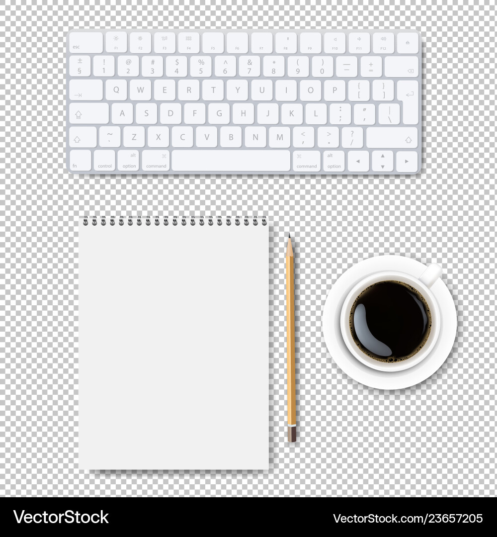 Computer keyboard set isolated transparent Computer keyboard set isolated transparent Vector Image