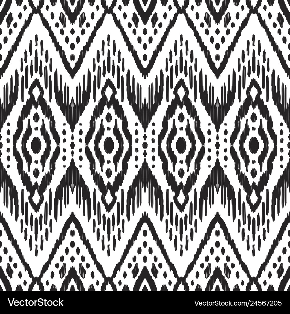 Ethnic Ikat Pattern Vector Image