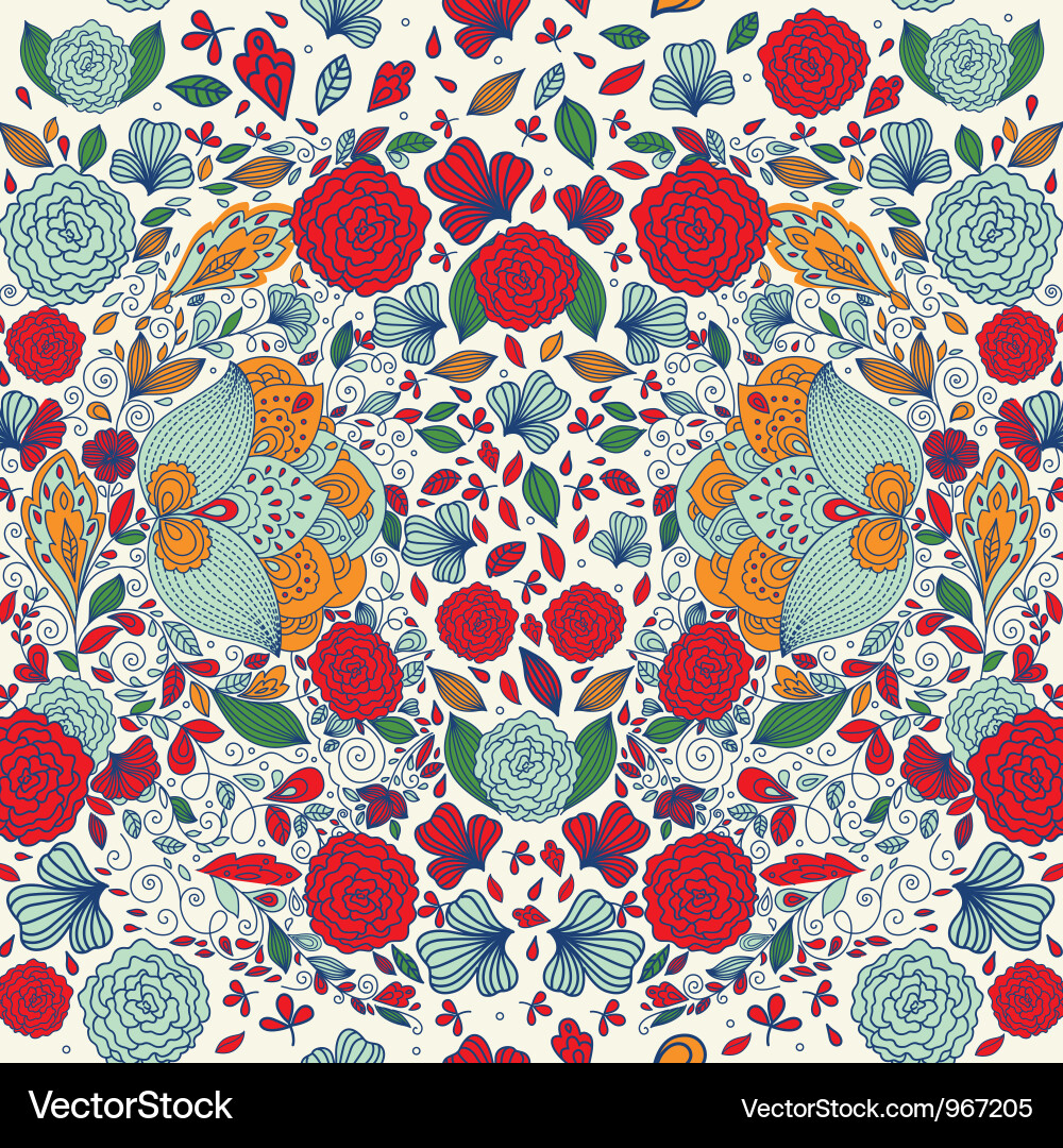 Floral Swirl Pattern vector image