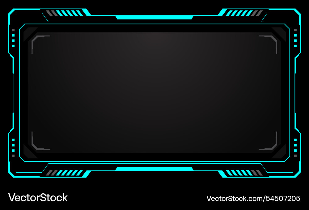 Hud frames blue grey user interface elements Hud frames blue grey user interface elements vector image