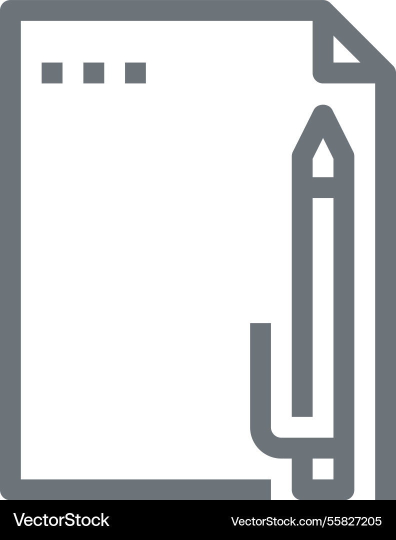 New document flat line web icon concept Vector Image