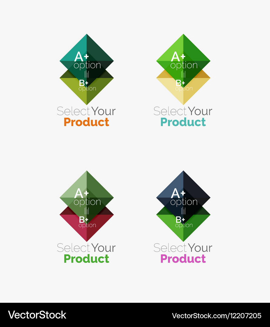Set of square abstract background templates Vector Image