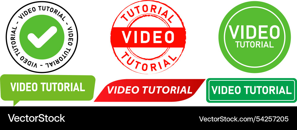 Video-Tutorial-Website-Internet lernen Watch Record Video-Tutorial-Website-Internet lernen Watch Record vektorbild