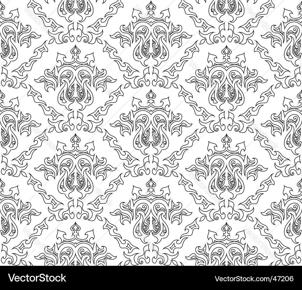 Damask background Vector Image