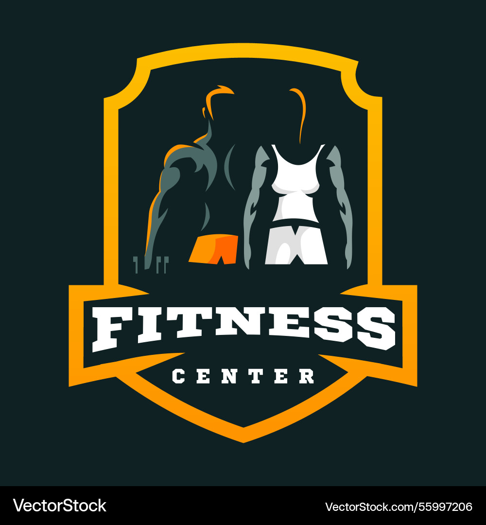Fitness center logo Royalty Free Vector Image - VectorStock