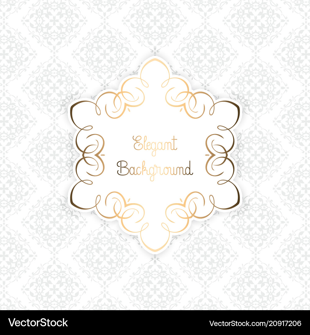 Golden Frame Pattern Background vector image
