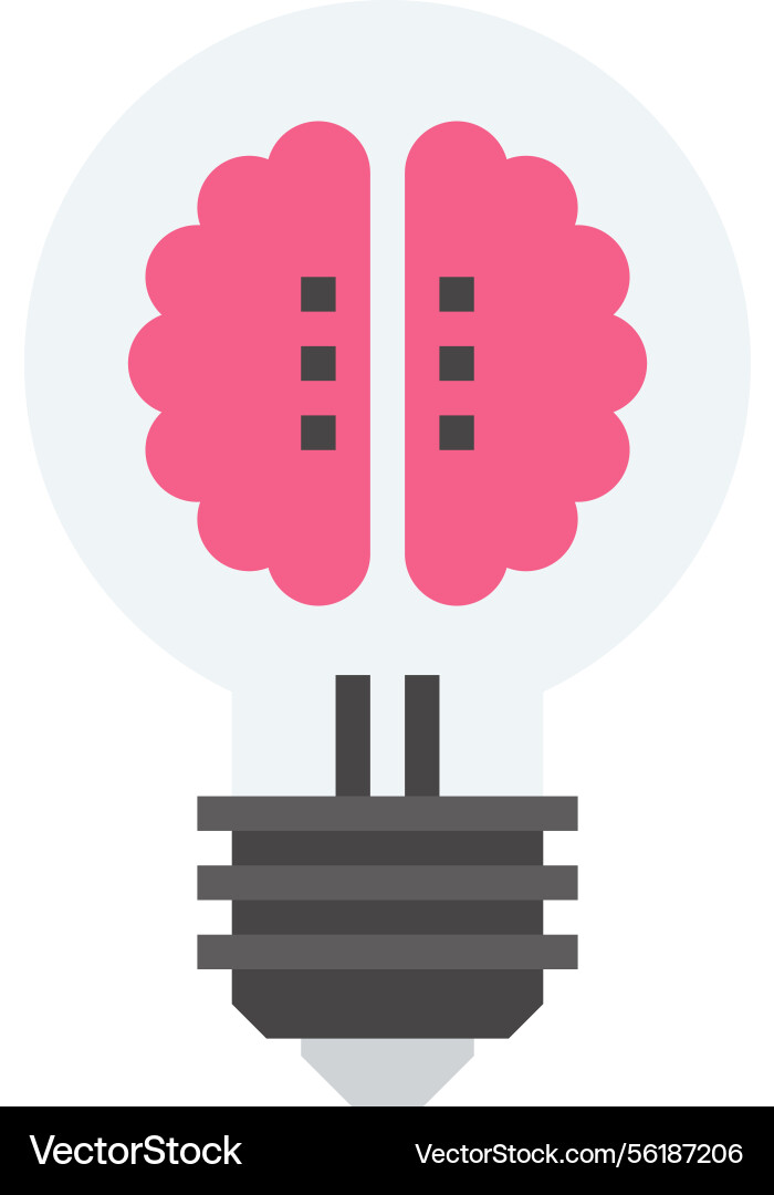 Learn to think flat web icon Learn to think flat web icon vector image