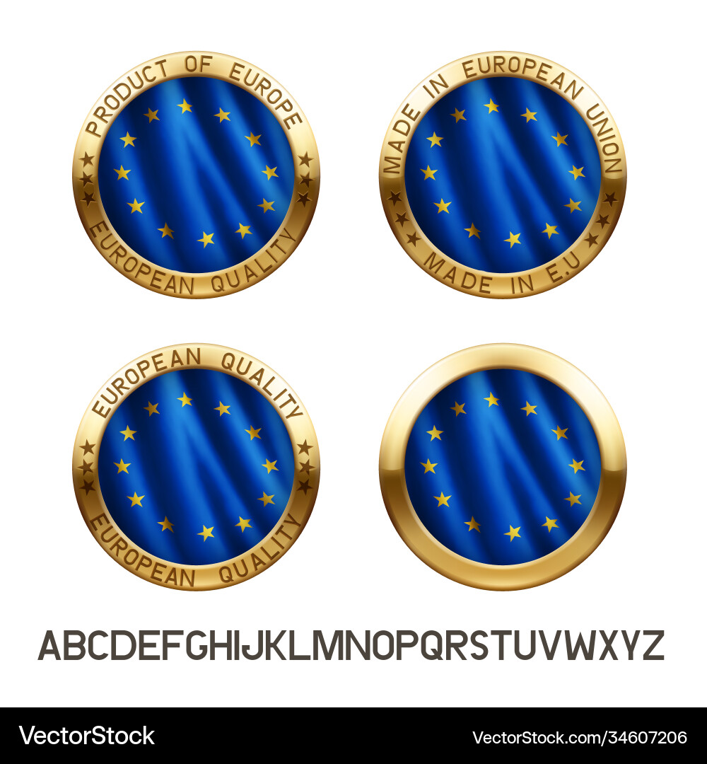 Made in european union logo vector image