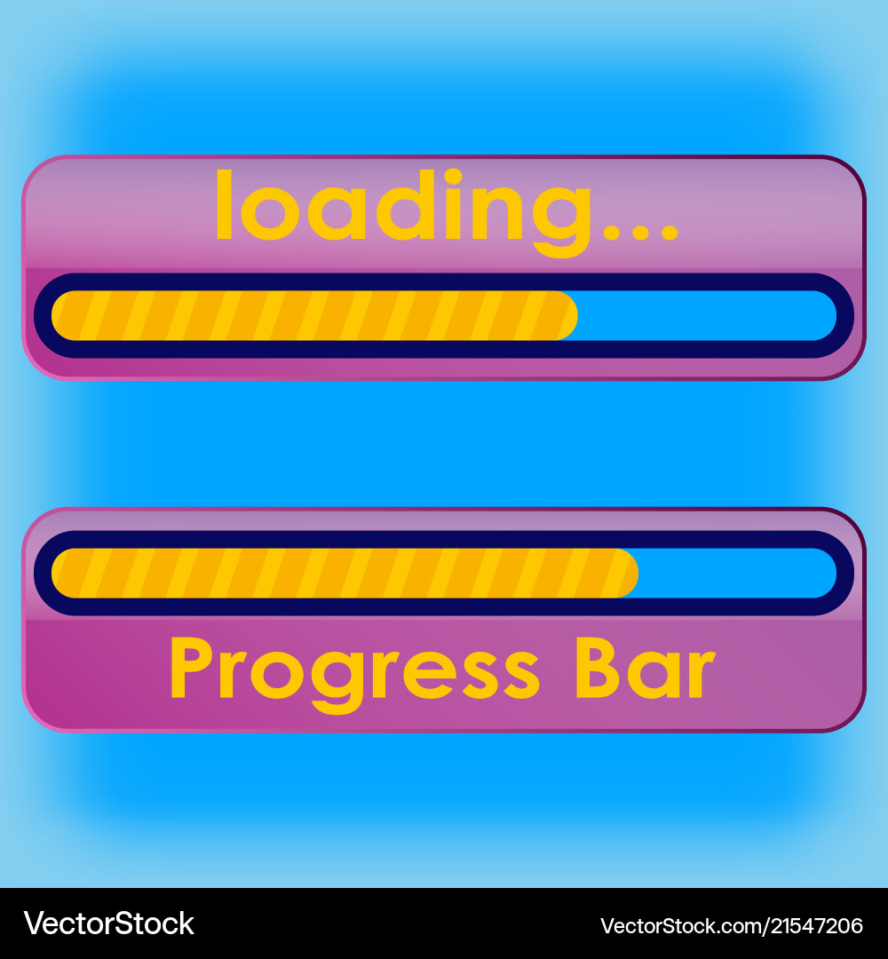 Progress loading bar a blue Vector Image